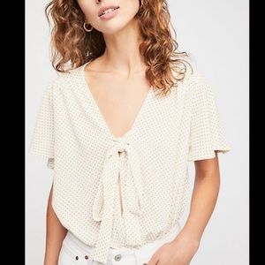 Free People Uptown Girl Polka Dot Bodysuit
